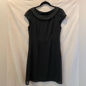 H&M Black Mini Dress with White Polka Dots